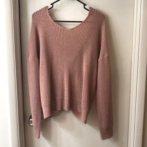Twist back sweater